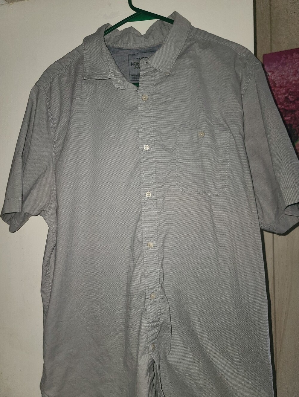 The North Face Men's Short Sleeve Button-Down Shirt - Light Gray